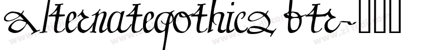 AlternateGothic2 BTR字体转换